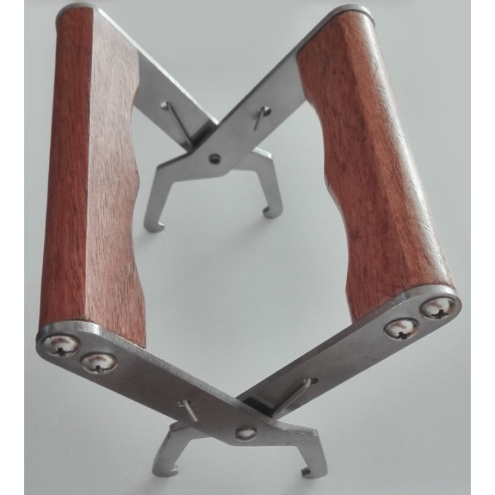 Keretfogó, rozsdamentes, fa markolattal