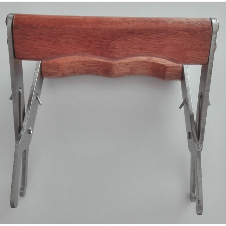 Keretfogó, rozsdamentes, fa markolattal