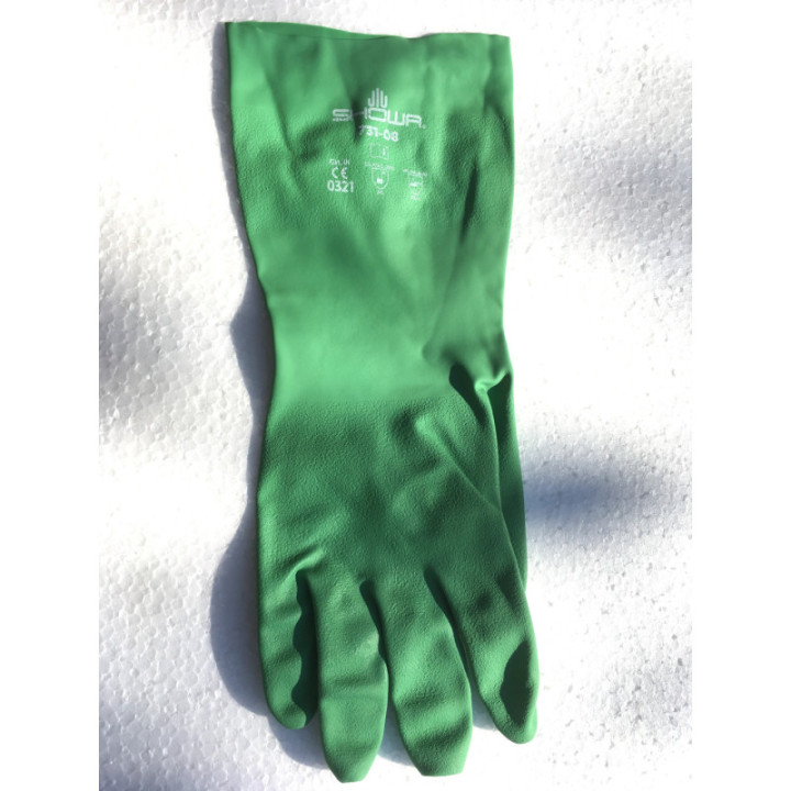 Vegyszerálló kesztyű, biológiailag lebomló 9-es