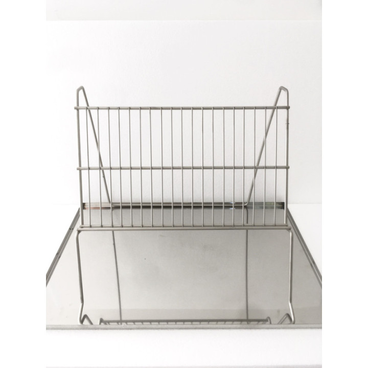 Rozsdamentes fedelező állvány tálcával