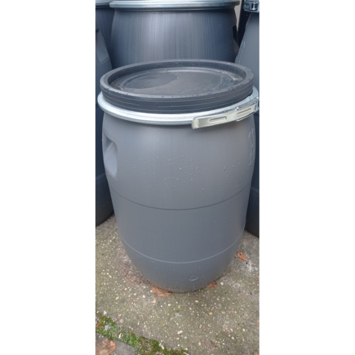 Műanyag fedeles hordó 60 l mézes